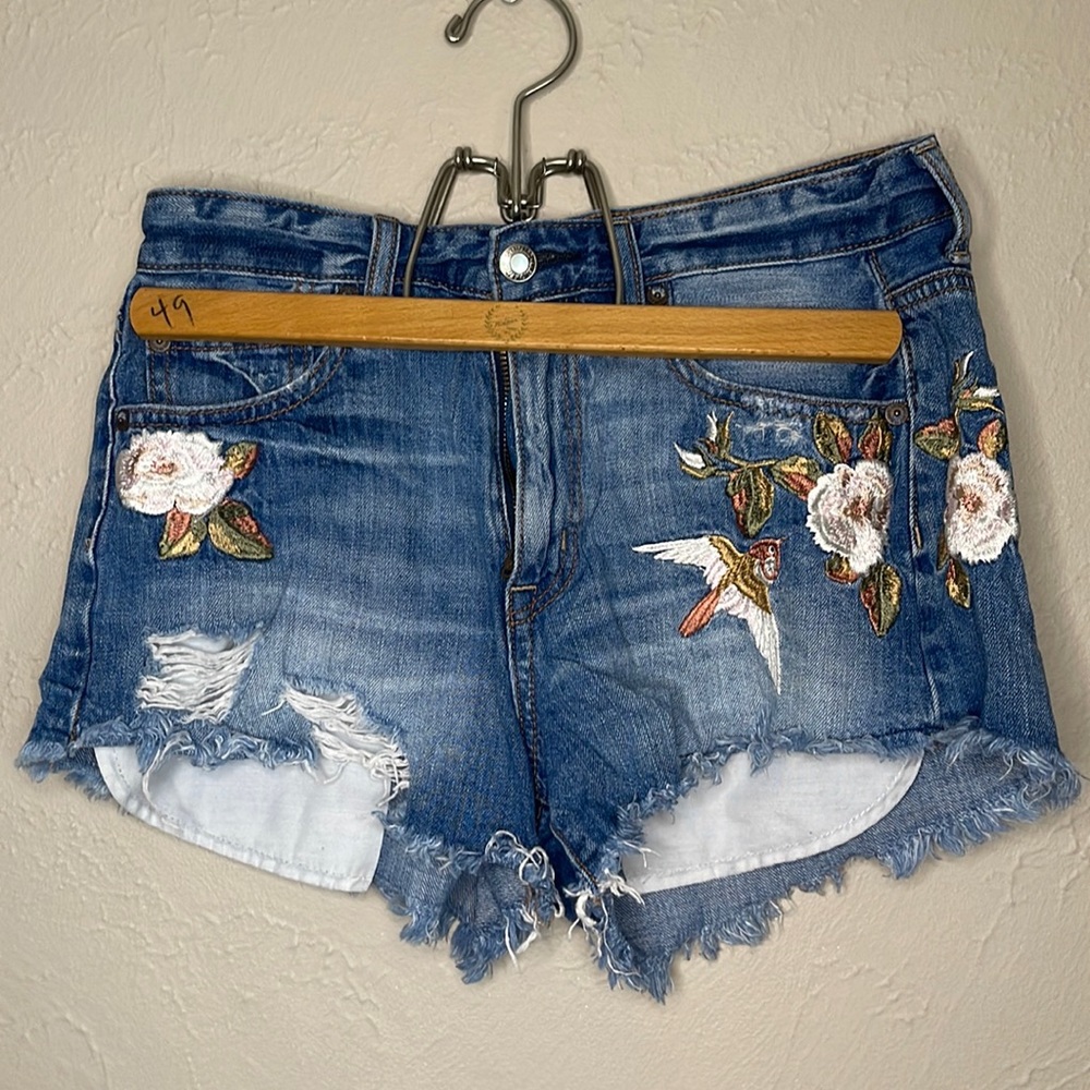 Vintage Hi-Rise Festival Denim Shorts